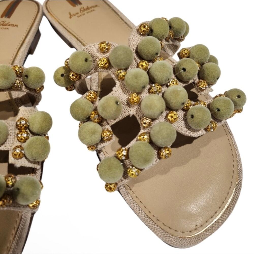 Sam Edelman Bay Embellished Slide Flat Sandal Size 7.5 - Picture 8 of 12